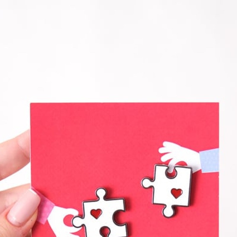 Sen ve Ben Çift Puzzle Rozet