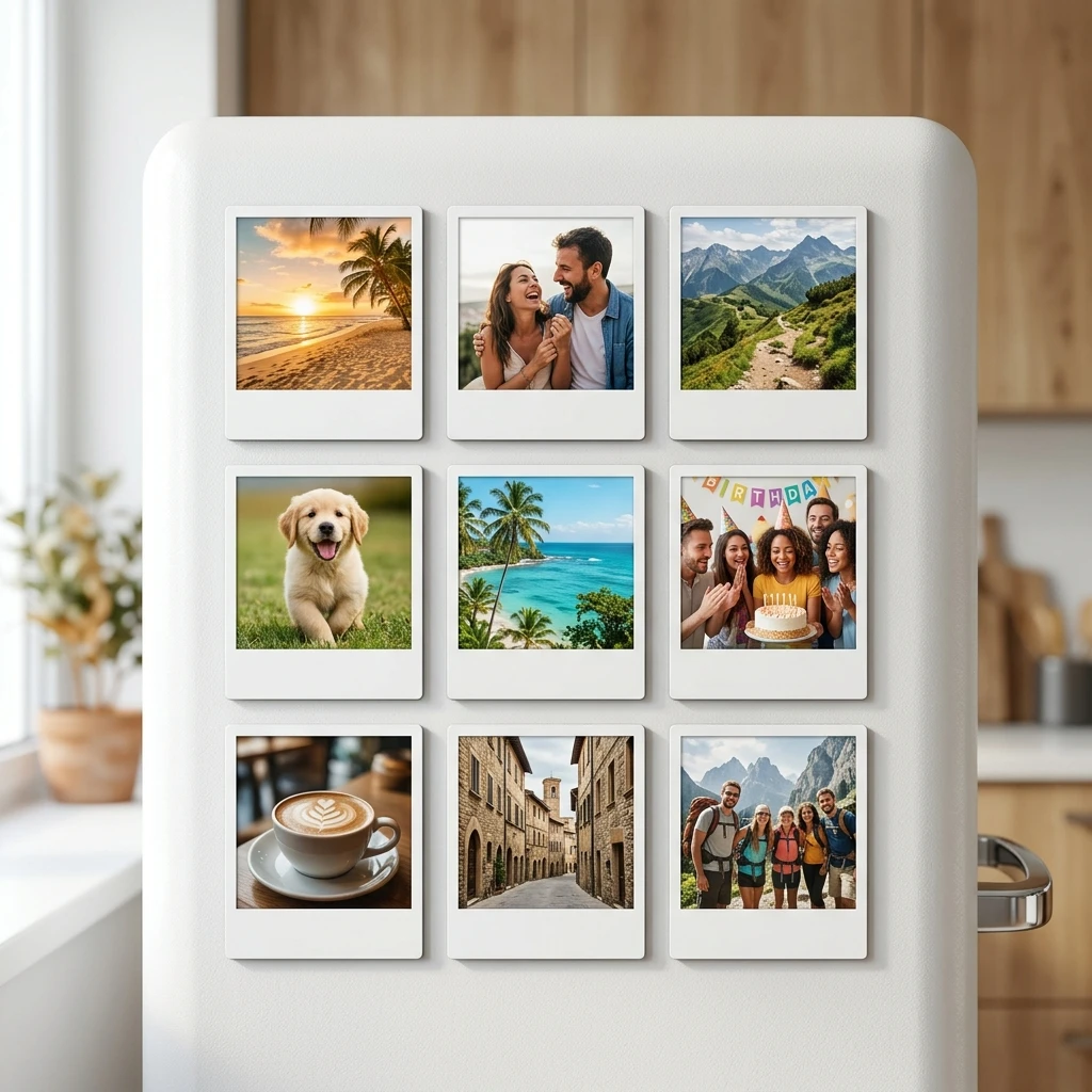 Polaroid Tarzı Foto Magnet · 9'lu Polaroid Tarzı Foto Magnet · 9'lu