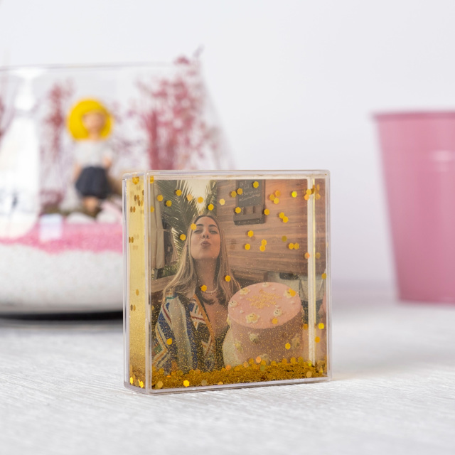 10x10 Gold Işıltılı Çerçeve, Altın Çerçeve | Tekyerde