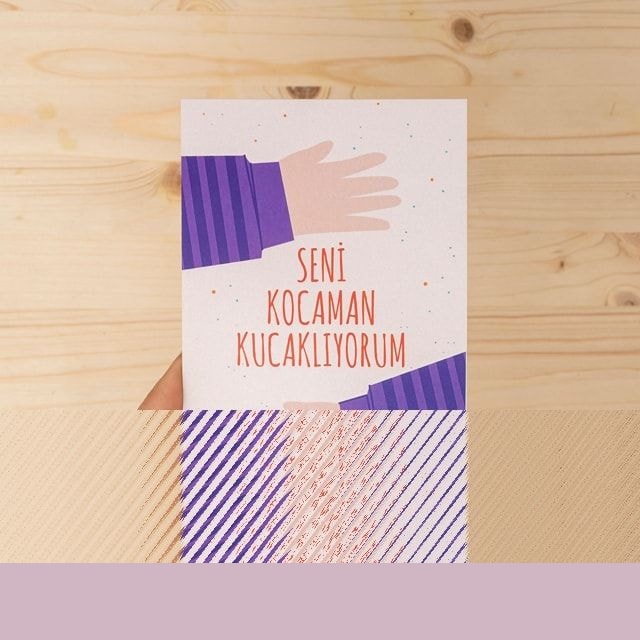 Seni Kocaman Kucaklıyorum Motto Kartı | Tekyerde Seni Kocaman Kucaklıyorum Motto Kartı | Tekyerde