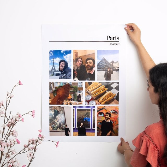 Travel 8 Fotoğraflı 50x70 Poster | Tekyerde