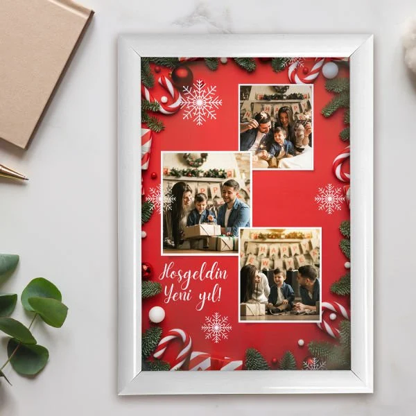'' Hoşgeldin Yeni Yıl '' Tasarımlı Fotoğraf Baskı
