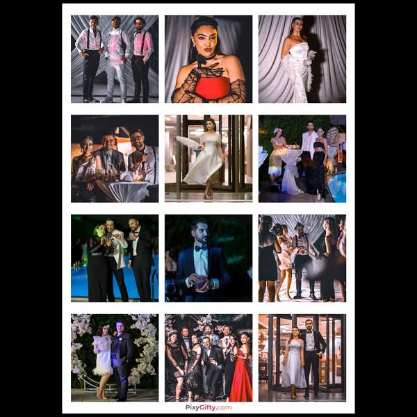 12 Fotoğraflı Kolaj Baskı