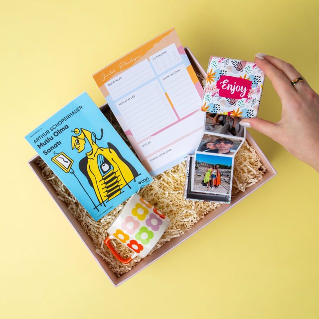 Rengarenk Enjoy Akordiyonlu Hediye Kutusu | Tekyerde