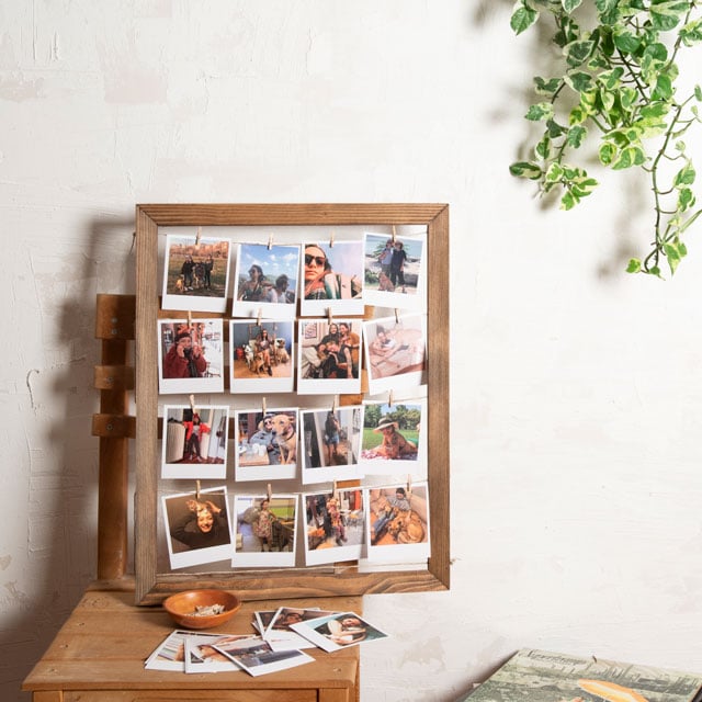 Ahşap Anı Çerçevesi ve 20 Pola Kart, 48x54 |Tekyerde