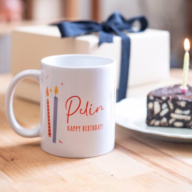 İsme Özel Mesajlı Doğum Günü Kupası 🎂 | Tekyerde