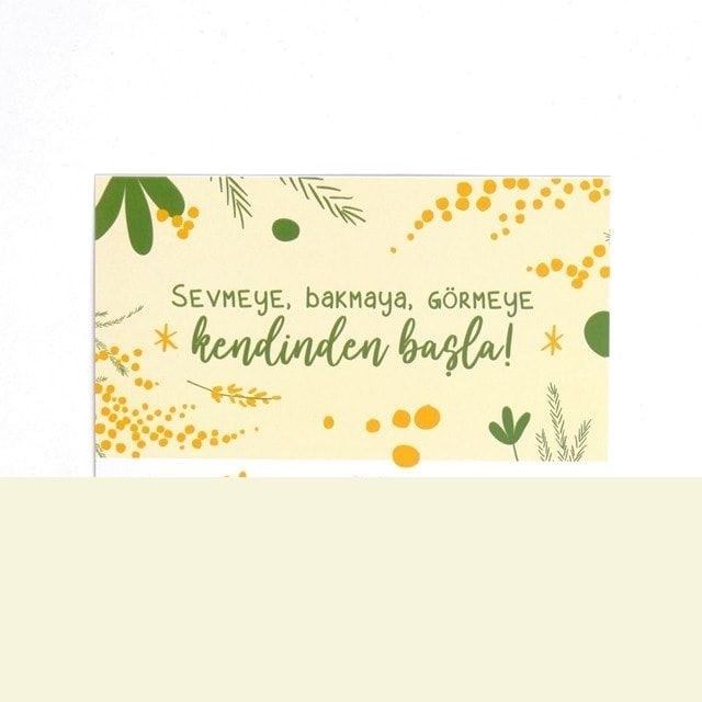 Kendinden Başla Motto Kart, Motivasyon Hediyesi |Tekyerde Kendinden Başla Motto Kart, Motivasyon Hediyesi |Tekyerde