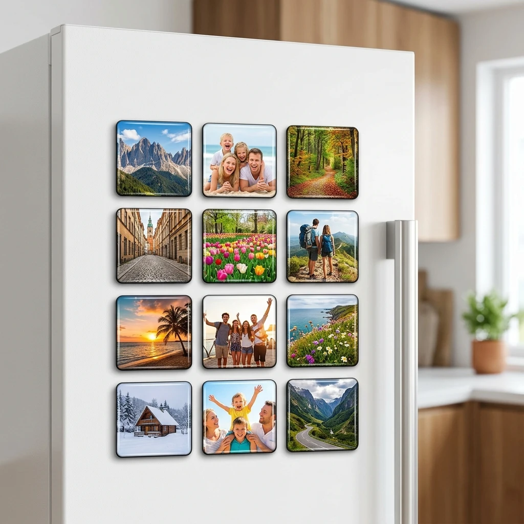 Kare Foto Magnet · 12'li Set