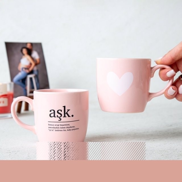 Aşk Mottolu Kupa