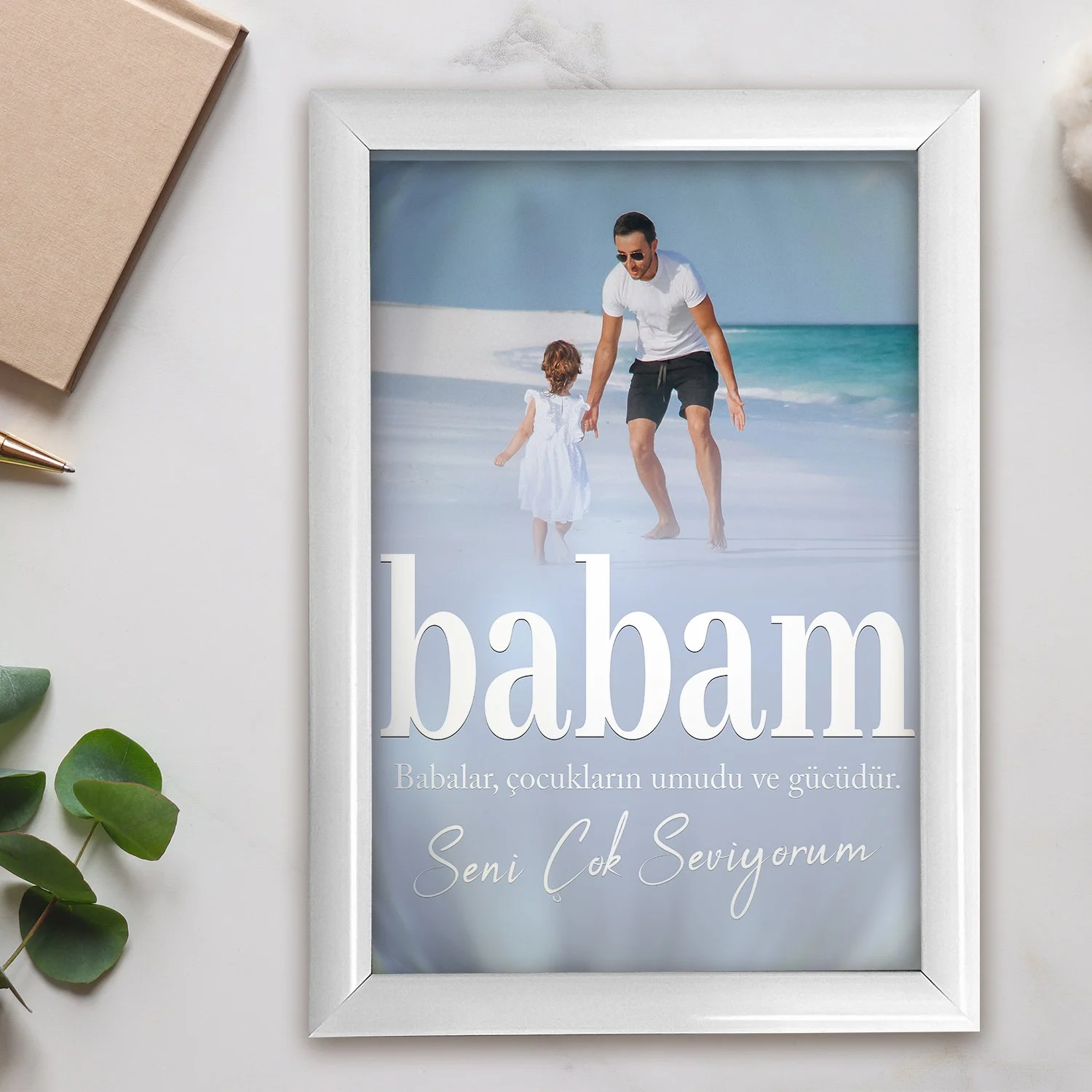 '' Babama Mesaj '' Tasarımlı Fotoğraf Baskı
