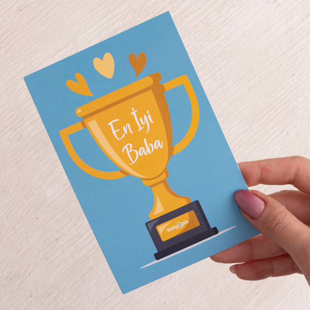 En İyi Baba Motto Kart | Tekyerde