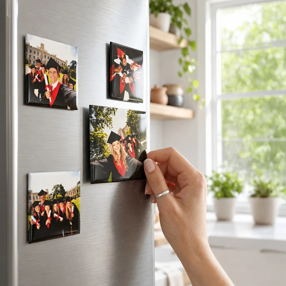 Metal Kare Magnet 6 adet