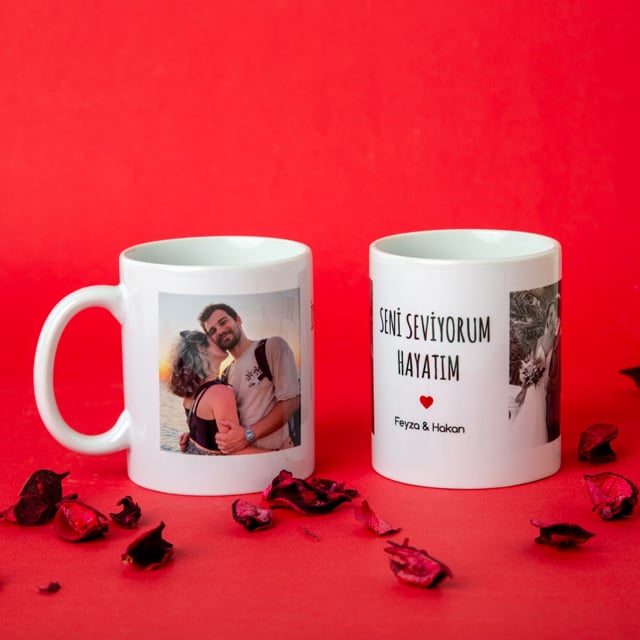 Sevgiliye Hediye Fotoğraflı Kupa | Tekyerde