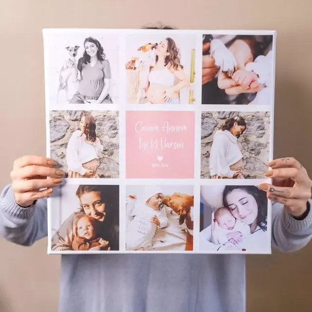 Anneye Hediye Fotoğraflı Kanvas Tablo - 40x40 | Tekyerde Anneye Hediye Fotoğraflı Kanvas Tablo - 40x40 | Tekyerde