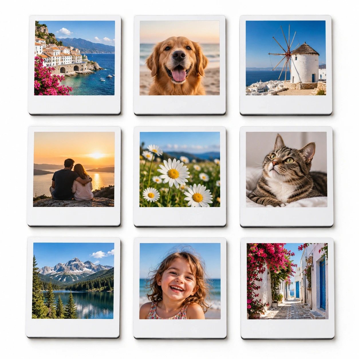 Polaroid Tarzı Foto Magnet · 9'lu