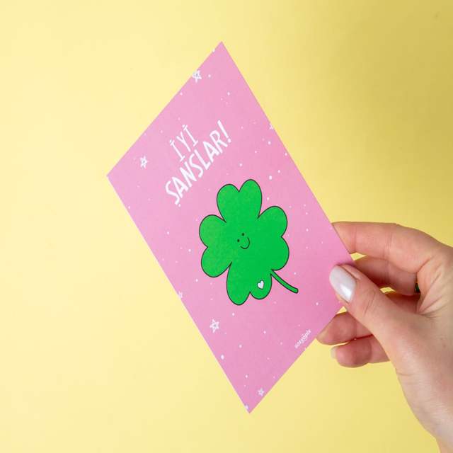 İyi Şanslar Motto Kart | Tekyerde