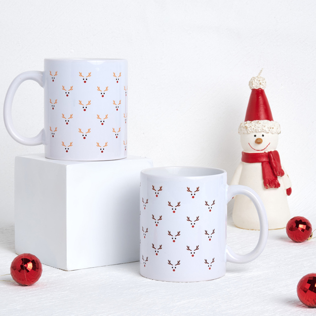 Geyik Desenli Yeni Yıl Kupası |Tekyerde