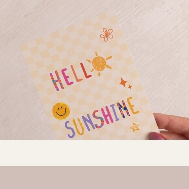 Hello Sunshine Motto Kartı | Tekyerde Hello Sunshine Motto Kartı | Tekyerde
