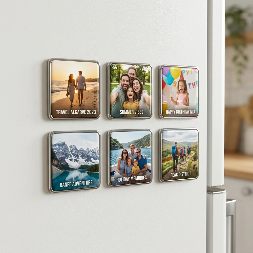 Kare Metal Foto Magnet · 6'lı Set Kare Metal Foto Magnet · 6'lı Set
