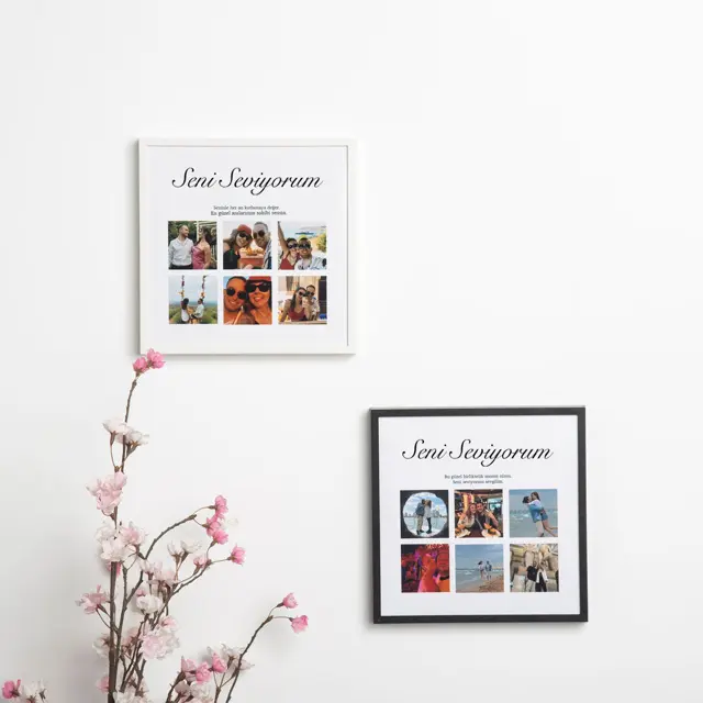 Sevgiliye 6 Fotoğraflı 20x20 Yapışan Çerçeve | Tekyerde Sevgiliye 6 Fotoğraflı 20x20 Yapışan Çerçeve | Tekyerde