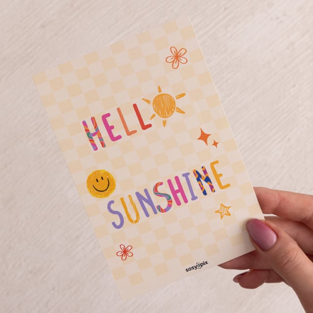 Hello Sunshine Motto Kartı | Tekyerde