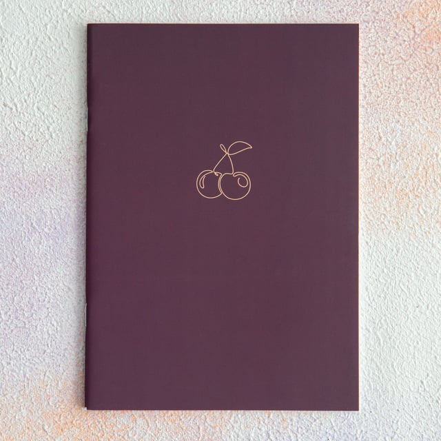 Bordo Minimal Kiraz Defter | Tekyerde