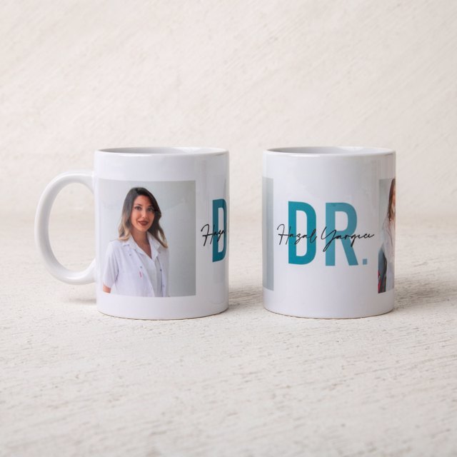Doktor Yazılı Fotoğraflı Kupa, Kupa Bardak| Tekyerde