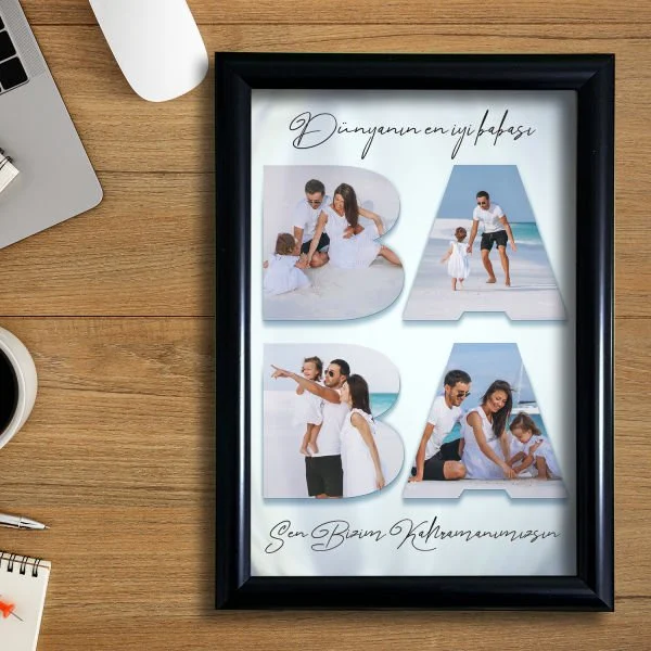 '' Kahramanım '' Tasarımlı Fotoğraf Baskı