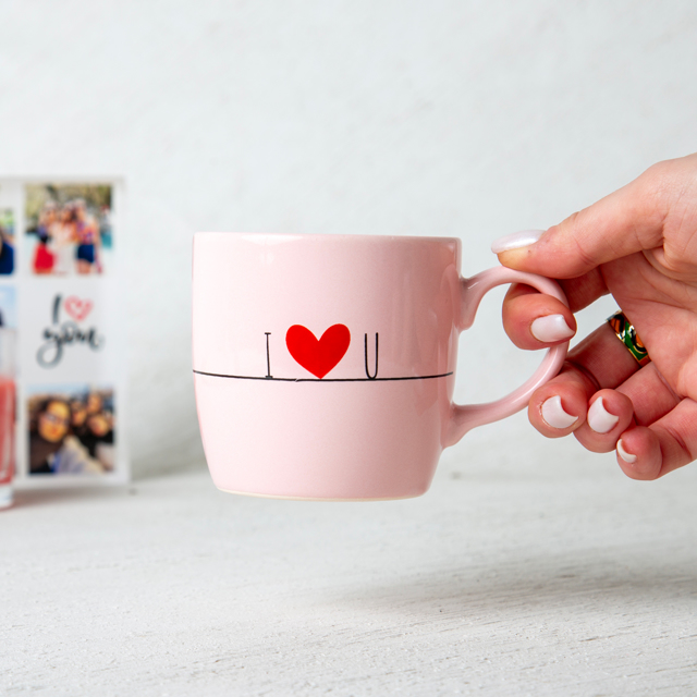 I love You Pembe Kupa | Tekyerde