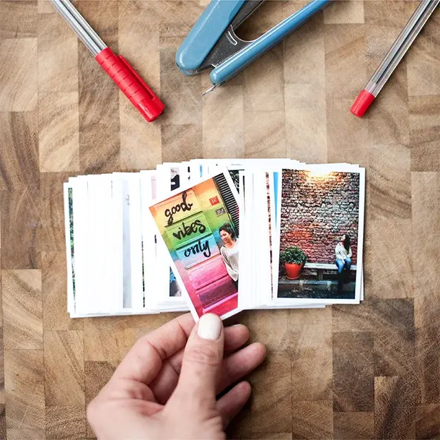 Mini Klasik Kart - 35 Adet, Kişiye Özel Foto Baskı|Tekyerde