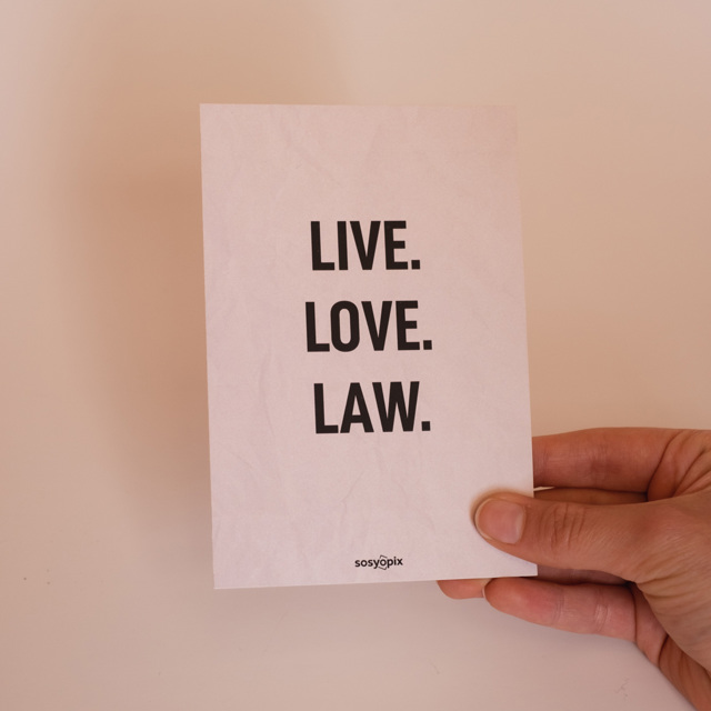 Live, Love, Law Motto Kart | Tekyerde