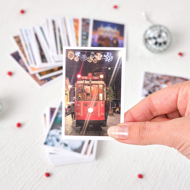 Mini Klasik Kart - 70 Adet, Kişiye Özel Foto Baskı|Tekyerde