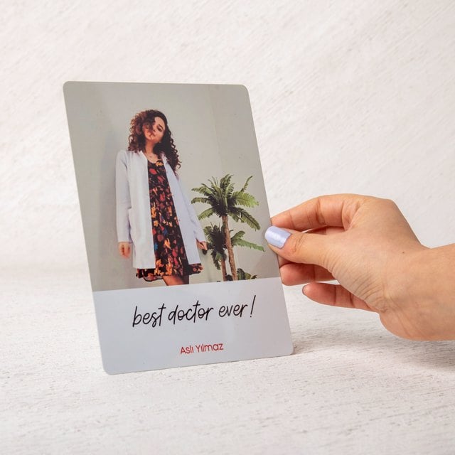 Doktora Hediye 13x18 Metal Fotoğraf Bakı | Tekyerde