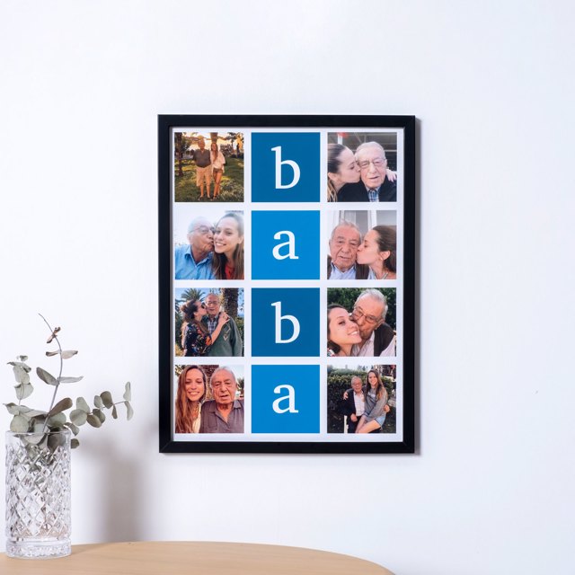 Babaya 8 Fotoğraflı 30x40 Yapışan Çerçeve | Tekyerde