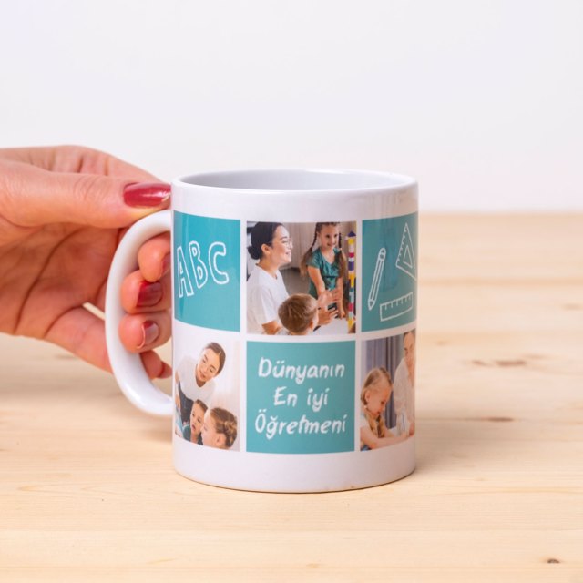 Öğretmenler Günü Hediyesi Fotoğraflı Kupa | Tekyerde 