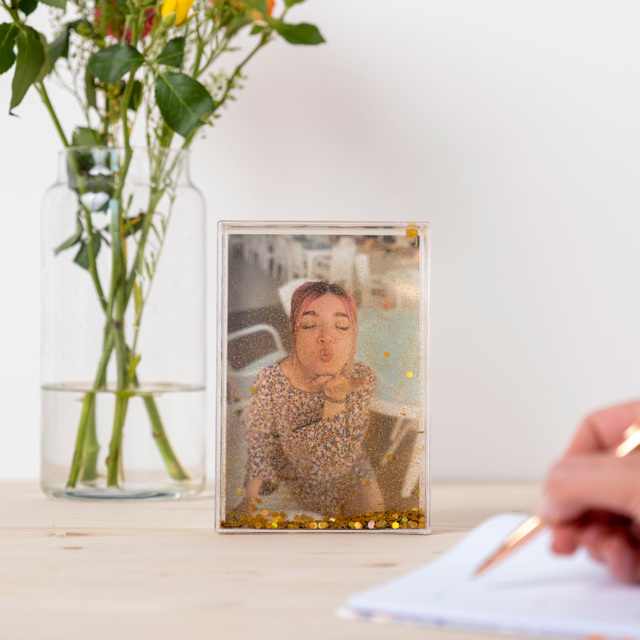 10x15 Gold Işıltılı Çerçeve, Altın Çerçeve | Tekyerde