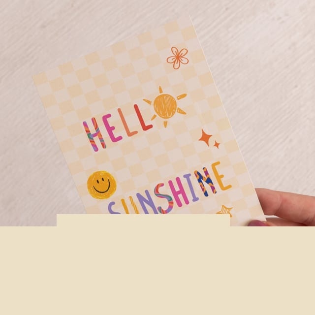 Hello Sunshine Motto Kartı | Tekyerde Hello Sunshine Motto Kartı | Tekyerde