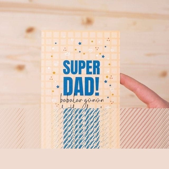 Süper Baba Motto Kartı, Babalar Günü Hediyesi