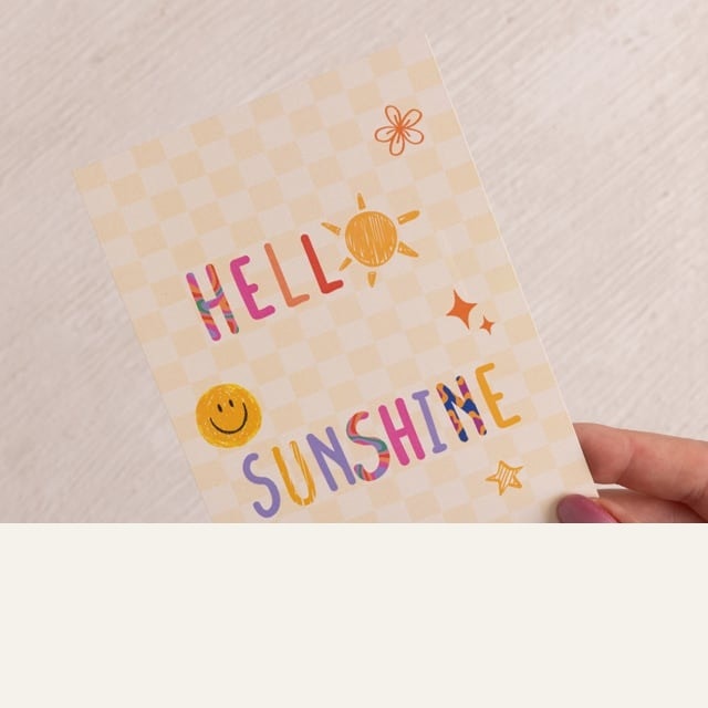 Hello Sunshine Motto Kartı | Tekyerde Hello Sunshine Motto Kartı | Tekyerde