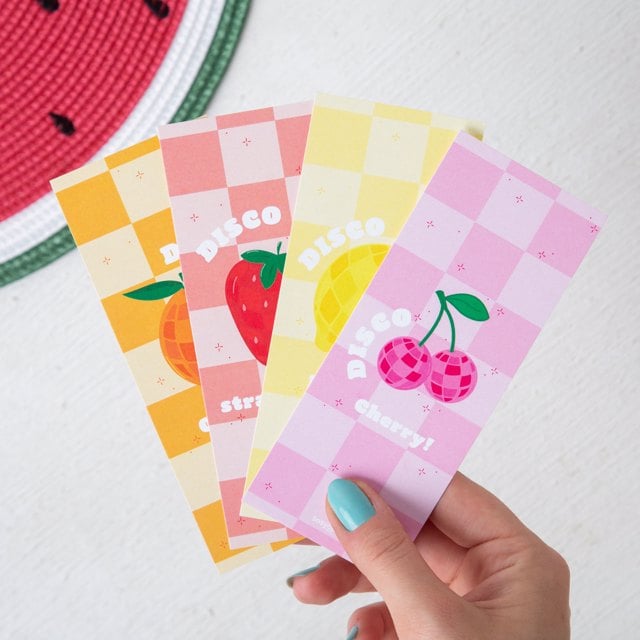 Disko Temalı Meyveli Kitap Ayracı Seti | Tekyerde