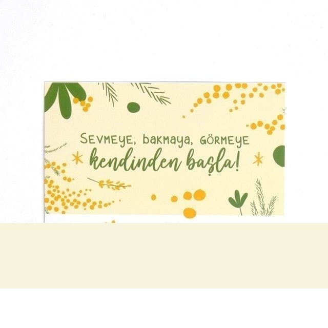 Kendinden Başla Motto Kart, Motivasyon Hediyesi |Tekyerde Kendinden Başla Motto Kart, Motivasyon Hediyesi |Tekyerde