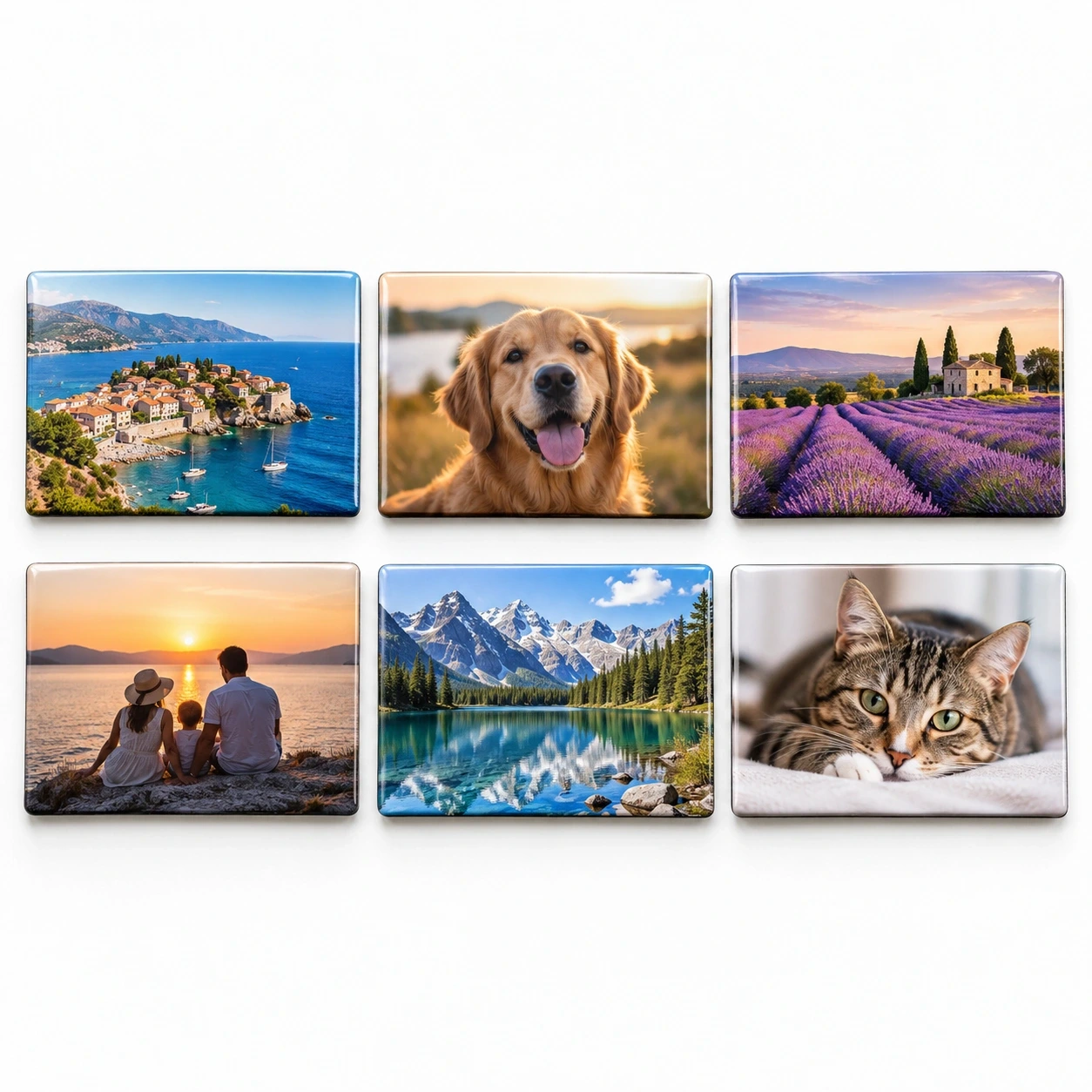 Dikdörtgen Metal Foto Magnet · 6'lı Set Dikdörtgen Metal Foto Magnet · 6'lı Set