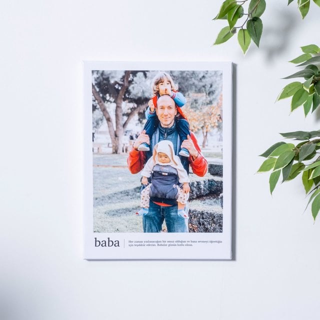 Babaya Özel Kanvas Tablo - 30x40, Babaya Hediye | Tekyerde